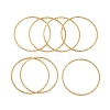 7Pcs PVD Vacuum Plating 304 Stainless Steel Textured Bangles Set for Women BJEW-A011-12C-G-2