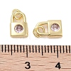 Brass Micro Pave Cubic Zirconia Charms KK-C051-13G-03-3