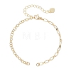 Brass Cable Chain Oval Link Chain Bracelet Making AJEW-JB01507-1