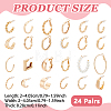 24 Pairs Zinc Alloy Stud Earring & Hoop Earring Sets EJEW-UN0005-42B-3