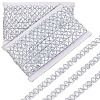 Sparkle Polyester Wavy Lace Trim Ribbon OCOR-WH0082-563A-1