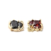 Glass Rhinestone Charms KK-F862-45G-3