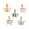 Alloy Enamel Butterfly European Dangle Charms PALLOY-JF03877-1