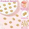 6Pcs Brass Moonstone Multi-Strand Links FIND-YW0013-20-5