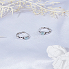 1 Pair Brass Rhinestone Hoop Earrings EJEW-LP0004-95-3