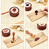 Brass Wax Seal Stamps with Rosewood Handle AJEW-WH0412-0055-3