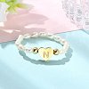Natural Freshwater Pearl & 304 Stainless Steel Bead Finger Rings RJEW-FS00001-14-4