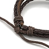 PU Imitation Leather Cord Triple Layer Multi-strand Bracelets BJEW-P329-03AS-4