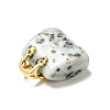 Natural Sesame Jasper Brass Pendants KK-E274-01G-23-3