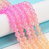 Spray Painted Crackle Glass Beads Strands DGLA-C002-6mm-01-2