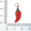 Button 304 Stainless Steel Enamel Pendants SA-CBAE390-01E-3
