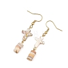 Natural Freshwater Shell Dangle Earrings EJEW-JE07509-4