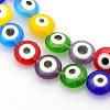 Handmade Evil Eye Lampwork Bead Strands LAMP-J029-10mm-M-1