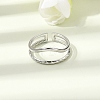 304 Stainless Steel Cuff Open Rings RJEW-P188-02D-P-1