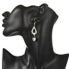 Shell Pearl & Abalone Shell/Paua Shell Beads Dangle Earrings EJEW-JE07314-02-2