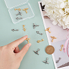 16Pcs 4 Style 304 Stainless Steel Pendants STAS-DC0008-33-3