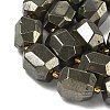 Natural Gold Pyrite/Golden Pyrite Beads Strands G-G459-C01-01-4