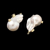 Brass & Pearl Micro Pave Cubic Zirconia Pendants KK-H259-13D-G03-2