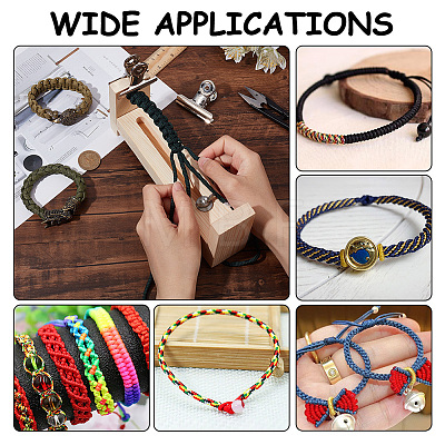 Wooden Bracelet Webbing Retainer Knitting Tool TOOL-WH0155-20-1