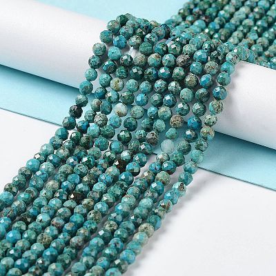 Natural Chrysocolla Beads Strands G-P514-A03-03-1