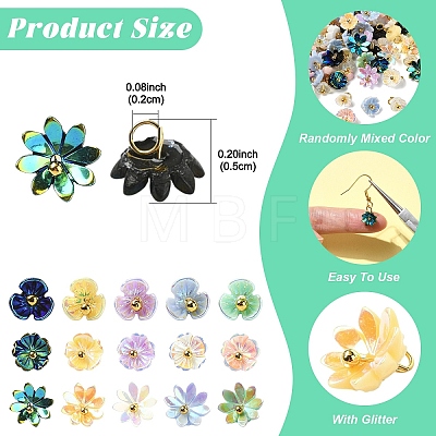 50Pcs Resin Pendants PALLOY-YW00104-01-1
