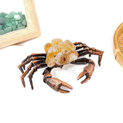 Natural Citrine Crab Display Decorations PW-WG0F92B-02-1