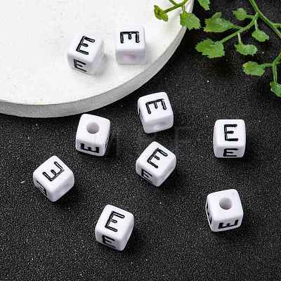 Letter Acrylic European Beads OPDL-R050-10mm-E-1