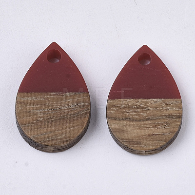 Resin & Walnut Wood Pendants RESI-T042-02-1