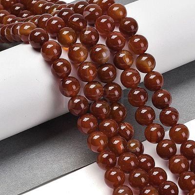 Natural Striped Agate/Banded Agate Beads Strands G-B079-A05-03A-1