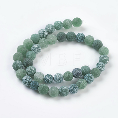 Natural Crackle Agate Beads Strands G-G055-10mm-4-1