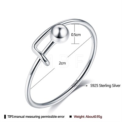 925 Sterling Silver Adjustable Rings RJEW-BB56080-1