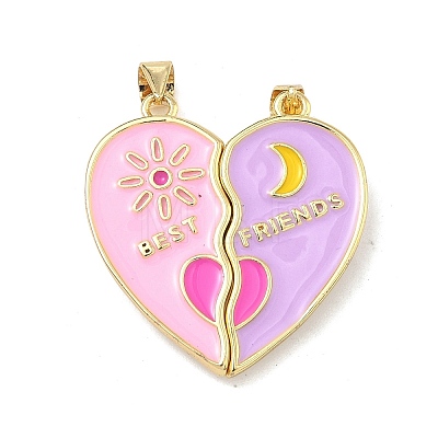 Brass Enamel Pendants KK-A293-02G-04-1