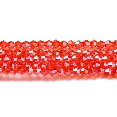 Transparent Electroplate Glass Beads Strands LS-EGLA-A039-T4mm-A14-1