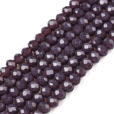 Opaque Solid Color Imitation Jade Glass Beads Strands EGLA-A044-P2mm-D11-1