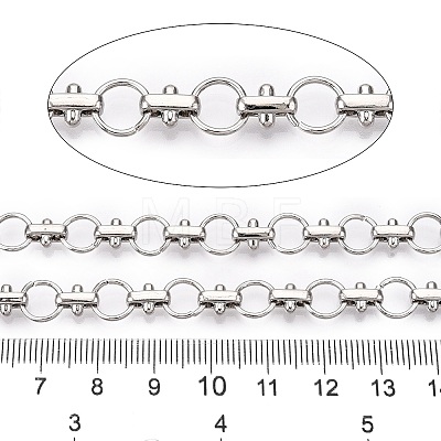 Alloy Round Ring Link Chains LCHA-T002-01P-1