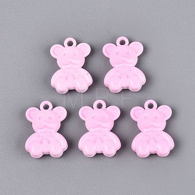 Spray Painted Alloy Pendants PALLOY-Q466-03A-1