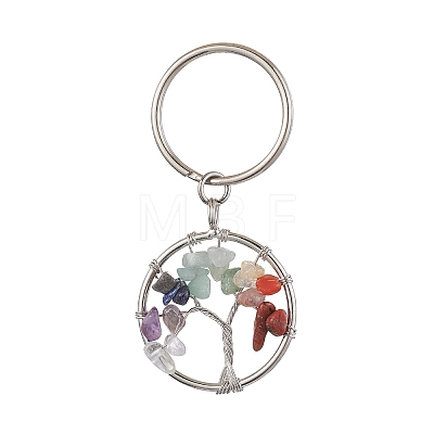 Natural & Synthetic Mixed Stone Keychain KEYC-JKC00814-1