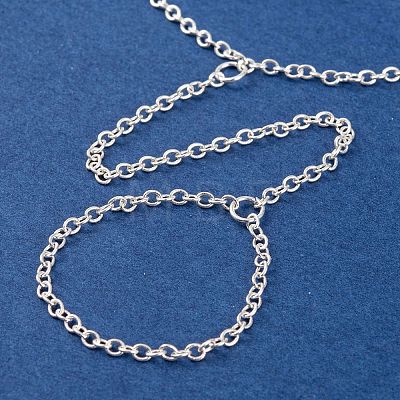 Brass Cable Chain Ring Bracelets for Women BJEW-L690-01S-1