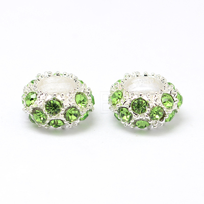 Alloy Rhinestone European Beads CPDL-H999-8-1