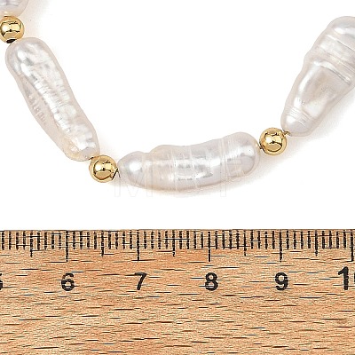 Natural Baroque Pearl Keshi Pearl Beaded Necklaces NJEW-JN06606-1