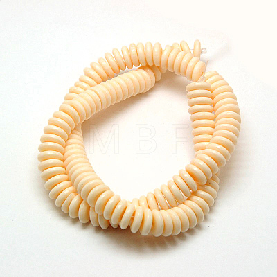 Imitation Amber Resin Heishi Beads Strands RESI-A009G-6mm-05-1