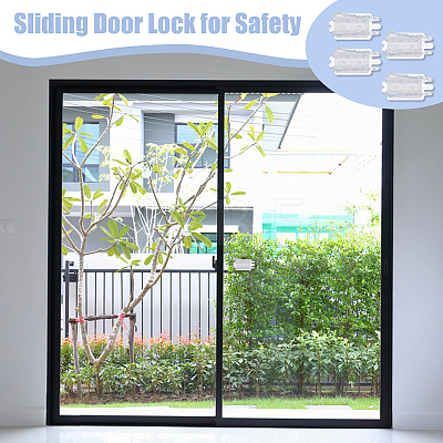 DICOSMETIC 8Pcs ABS Plastic Child Safety Lock for Sliding Door KY-DC0001-18-1