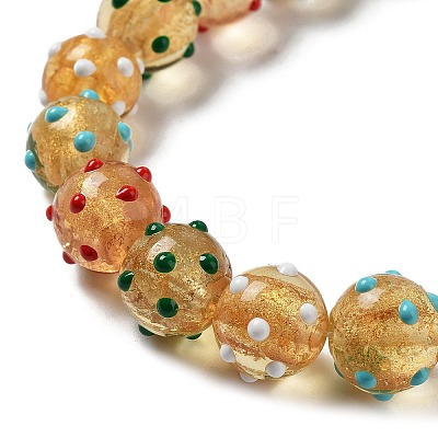 Handmade Bumpy Lampwork Beads Strands LAMP-P059-A04-1