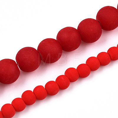 Opaque Glass Beads Strands GLAA-T032-P8mm-MD04-1