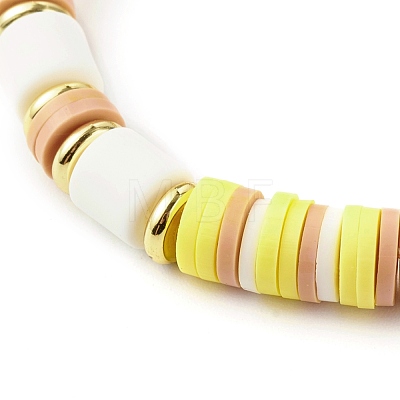 Handmade Polymer Clay Beads Stretch Bracelets Sets BJEW-JB06353-03-1
