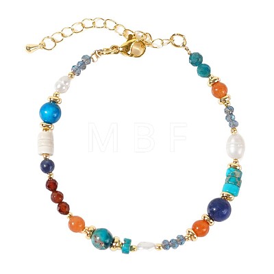 Brass with Glass Beaded Bracelet for Women AC7044-1