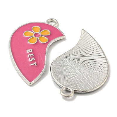 Alloy Enamel Split Pendants X-FIND-Z026-03C-1