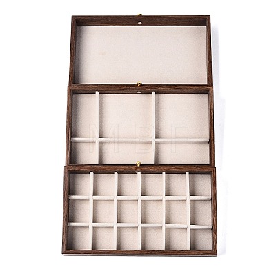 3-Tier PET Plastic Jewelry Storage Drawer Boxes CON-N016-06-1