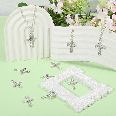 60Pcs Alloy Rhinestone Pendants ALRI-CA0001-14-1