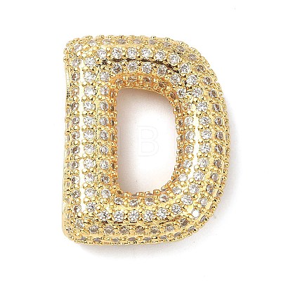 Rack Plating Brass Micro Pave Cubic Zirconia Pendants KK-Q790-01D-G-1